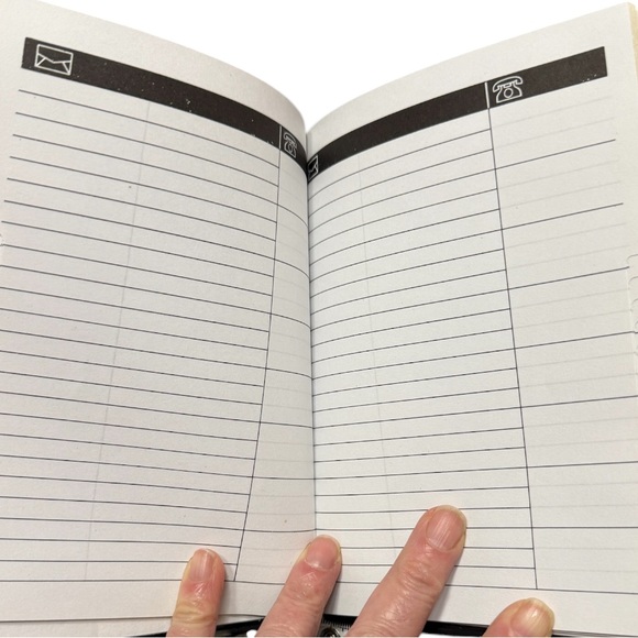 Vintage Lacquered Address Book Cranes & PineJapanese Motif Unused Alphabet Tabs - Picture 3 of 5